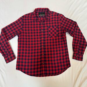 Jachs NY Red & Black Buffalo Check Recycled Flannel Shirt - Medium